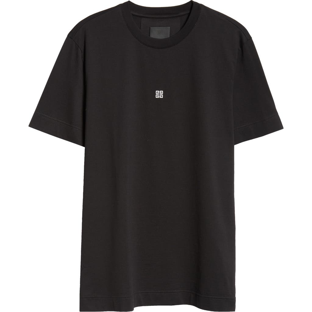 Givenchy Slim Fit 4g Embroidered Cotton T-shirt In Black
