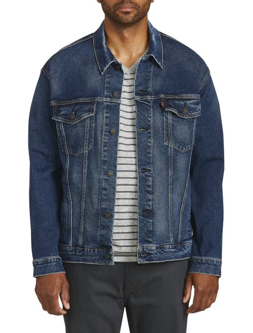 Shop Levi's Colusa Stretch Denim Trucker Jacket In Colusa Dark Denim