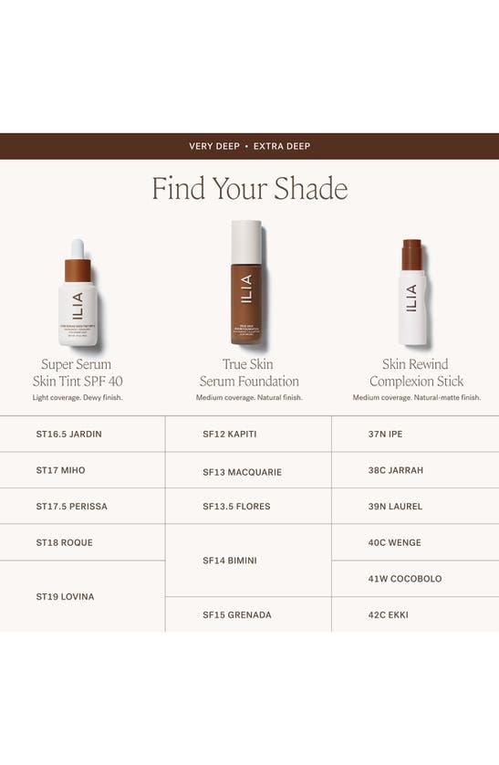 Ilia Skin Rewind Blurring Foundation And Concealer Complexion Stick 40c Wenge 0.35 oz / 10 G In 40c - Wenge Extra Deep Cool