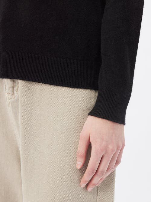 Shop Gobi Cashmere Classic Turtle Neck In Black