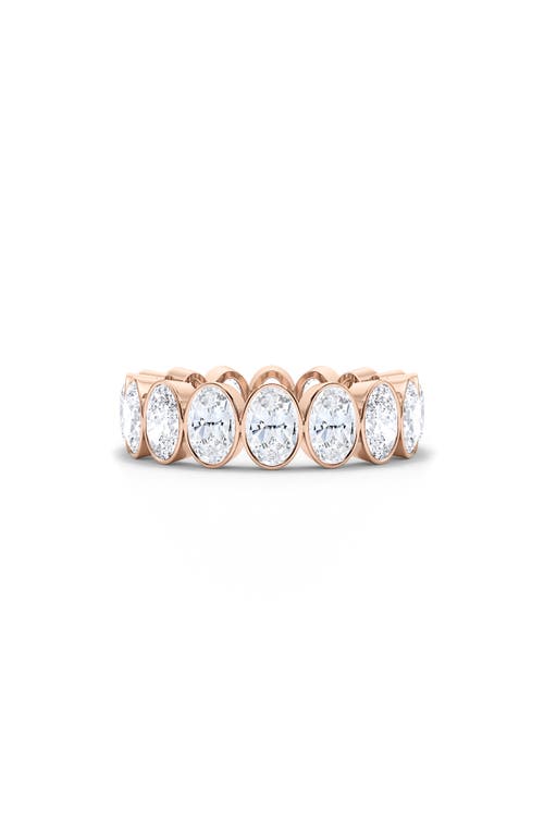 Shop Hautecarat Oval Cut Lab Created Diamond Eternity Ring In Rose Gold