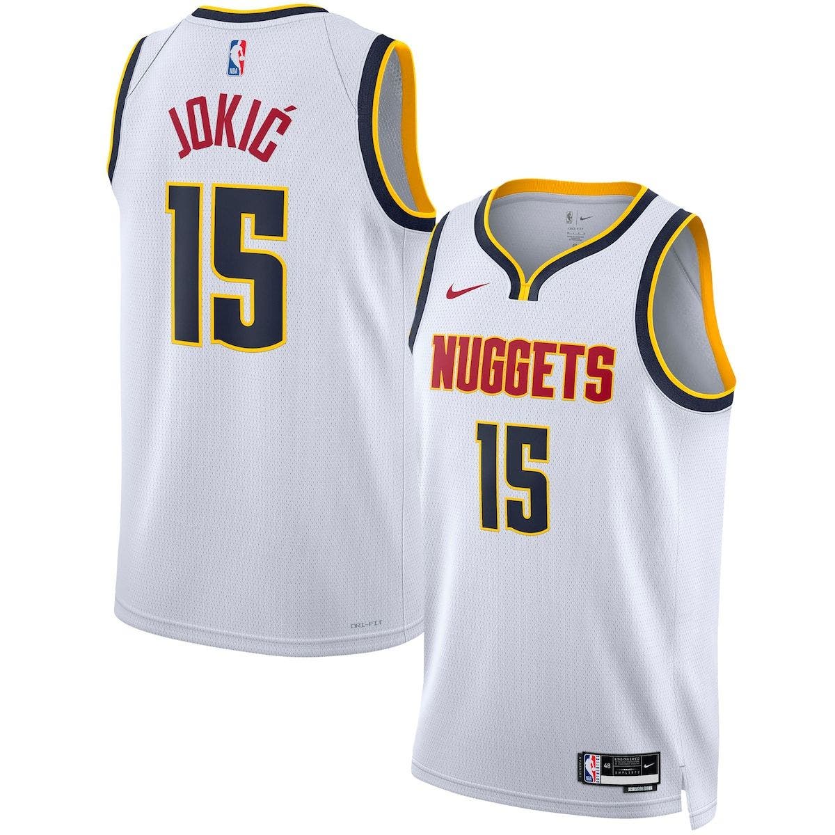 Nuggets No15 Nikola Jokic Black/Gold Basketball Swingman Limited Edition Jersey