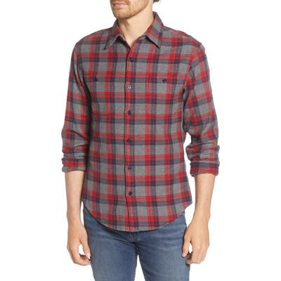 Bonobos Slim Fit Plaid Flannel Button-Up Shirt, Red