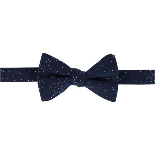 Shop Trafalgar Mystere Metallic Star Light Silk Bow Tie In Navy