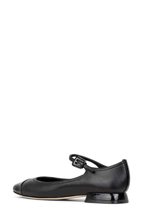 Shop Donald Pliner Larro Cap Toe Mary Jane Flat In Black