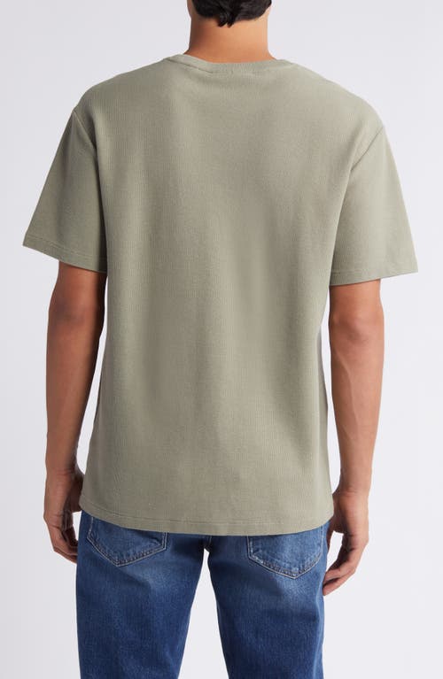 Shop Frame Solid Jacquard Cotton T-shirt In Dry Sage