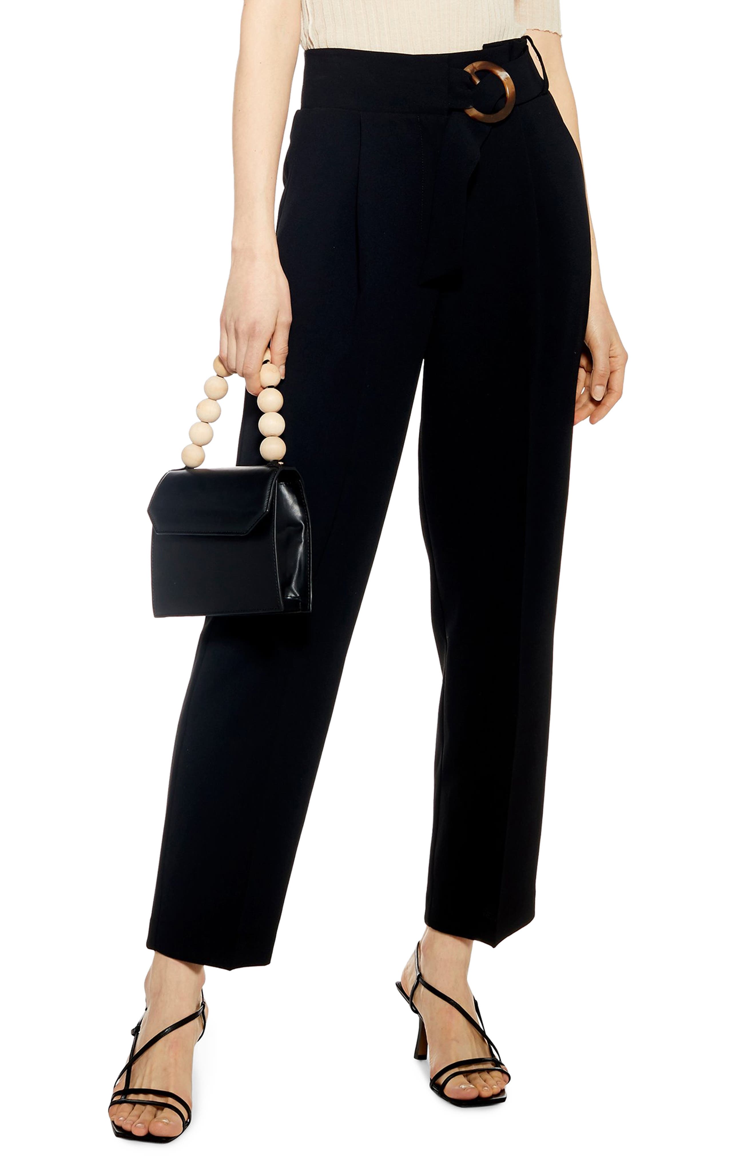 Wilma Belted Peg Tapered Trousers Nordstrom