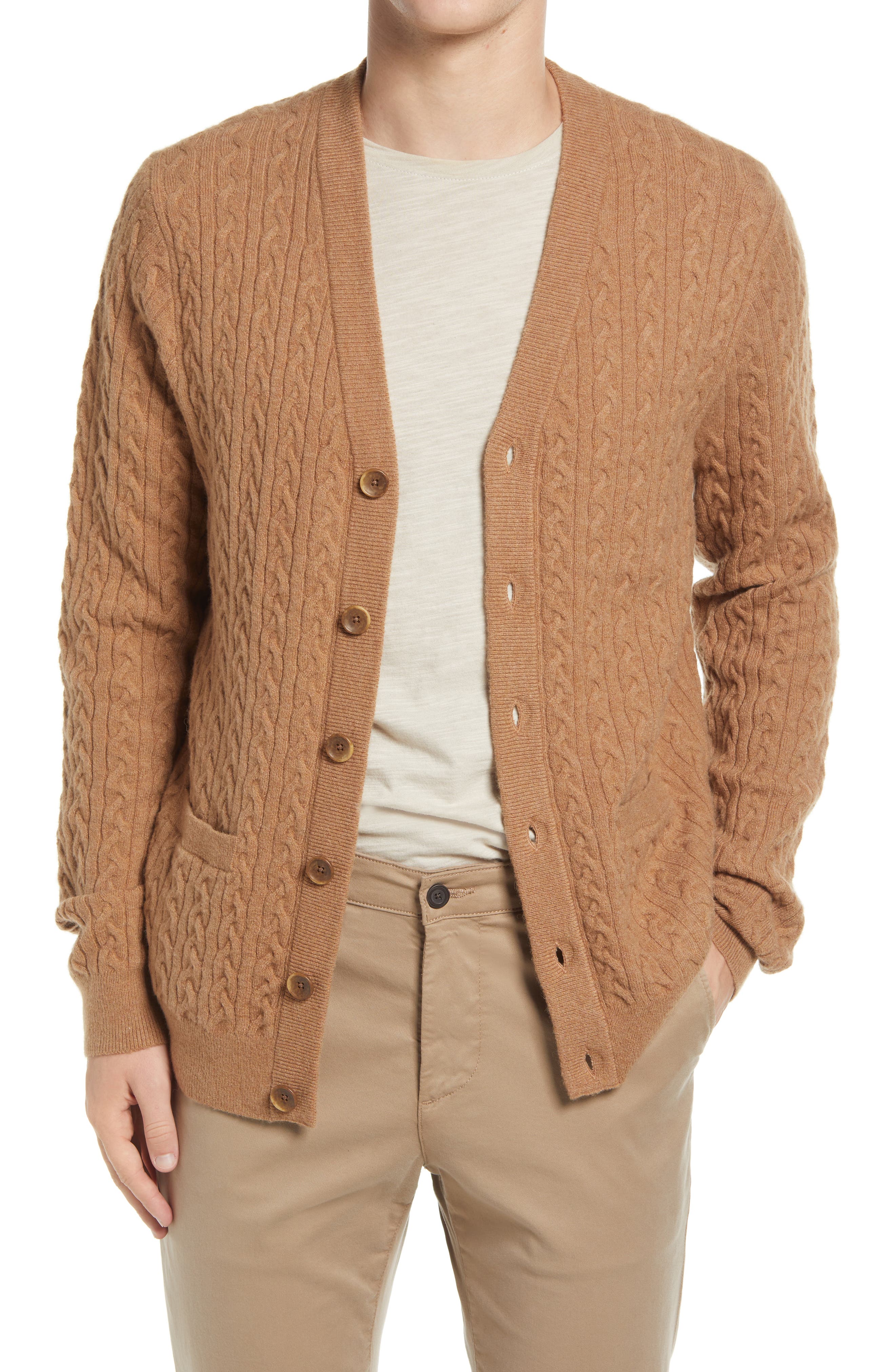 light brown cardigan sweater