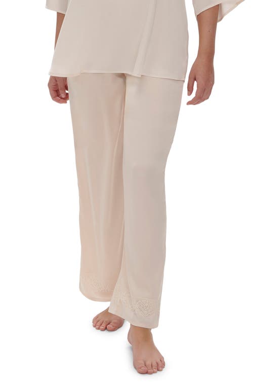 Simone Perele Satin Secrets Lounge Pants in Sakura Pink 