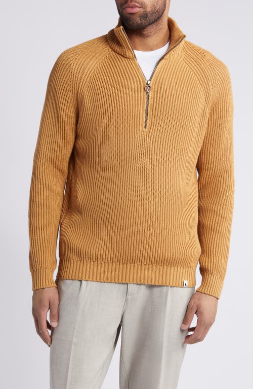 Felix Quarter Zip Sweater in Amber
