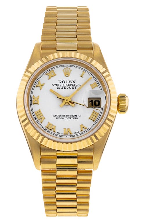 Shop Watchfinder & Co. Rolex  1999 Datejust Lady Bracelet Watch, 26mm In White/gold