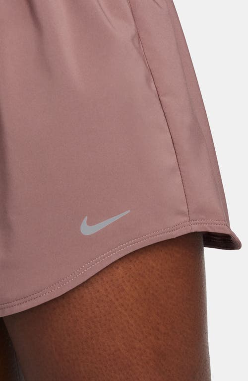 Shop Nike Dri-fit One Shorts In Smokey Mauve/reflective Silv