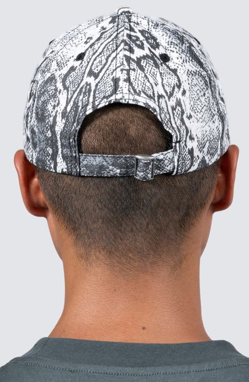 PLEASURES PLEASURES BUBBLE LOGO SNAKESKIN PRINT POLO CAP