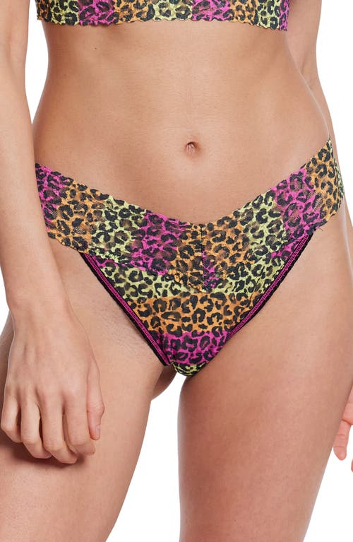 Shop Hanky Panky Print Original Rise Thong In Its Electric