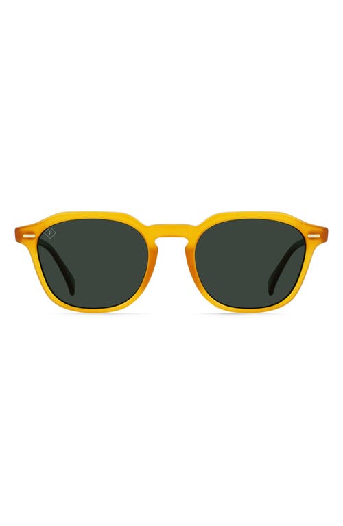 Raen Clyve 52mm Polarized Round Sunglasses In Honey/green Polarized
