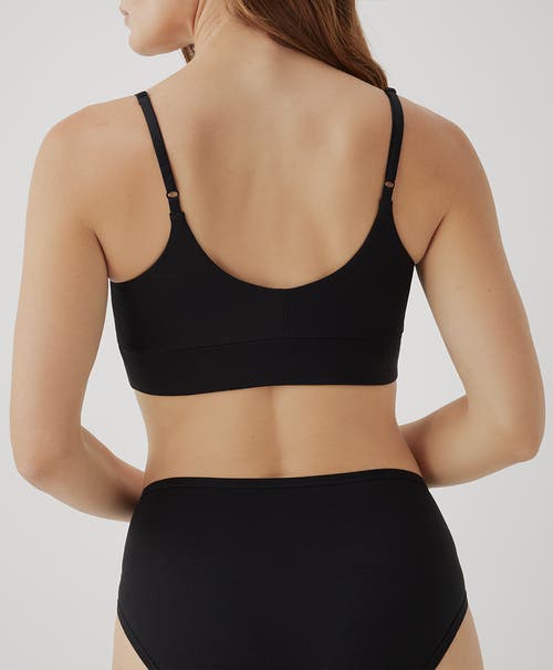 Shop Pact Organic Cotton Everyday Classic T-shirt Bra In Black