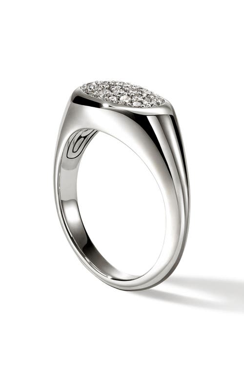 John Hardy Pebble Ring, Sterling Silver, Diamonds In Silver