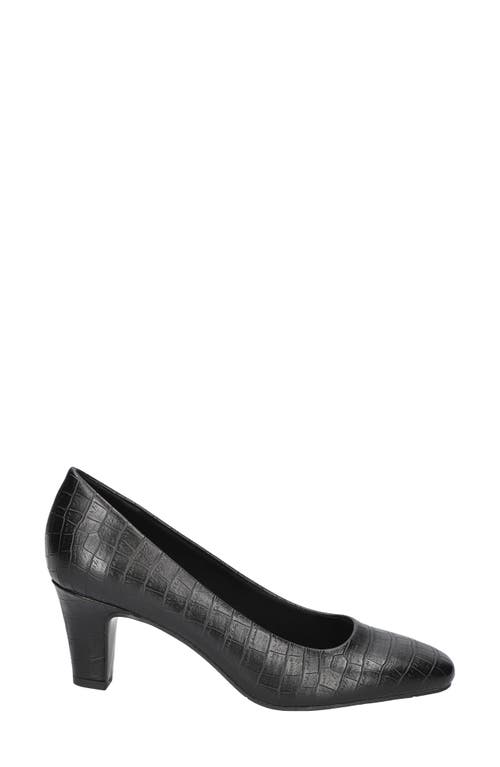 Shop Easy Street Poet Pump In Black Croco