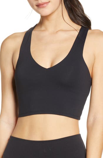 Alo Yoga Sunny Strappy Bra - Black Glossy  Strappy bra, Alo yoga, 4 way  stretch fabric