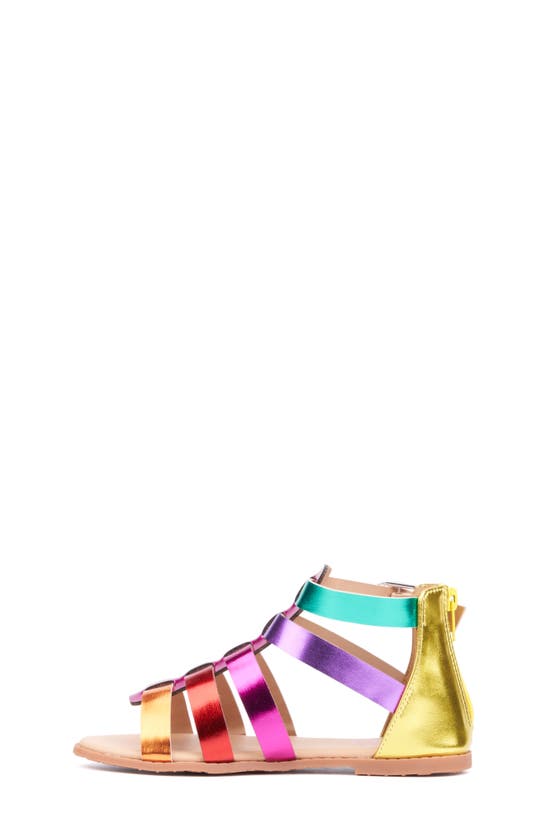 Shop Olivia Miller Kids' Rainbow Metallic Gladiator Sandal