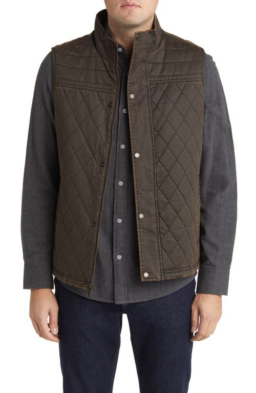 Johnston & Murphy Anitque Quilted Vest Brown at Nordstrom,