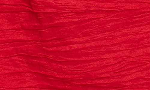 Alex Evenings Bow Detail One-shoulder Ruched Satin Gown In Red