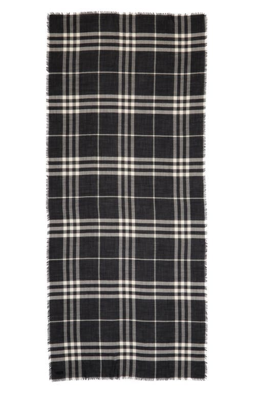 burberry Giant Check Wool Scarf in Black/Calico Ip Chk at Nordstrom