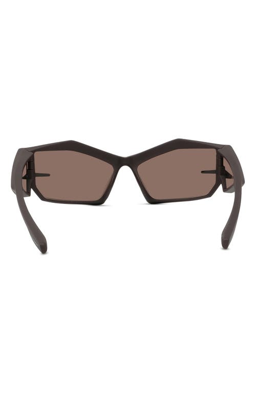 Shop Givenchy Geometric Sunglasses In Matte Dark Brown/brown