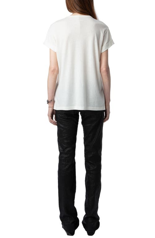 ZADIG & VOLTAIRE ZADIG & VOLTAIRE ANYA RAIN STRASS WINGS EMBELLISHED GRAPHIC T-SHIRT