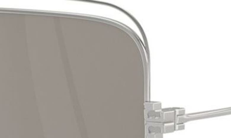 Tory Burch Eleanor Oversized Metal Square Sunglasses In Silver