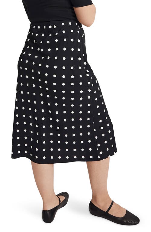 Madewell The Layton Midi Slip Skirt In True Black