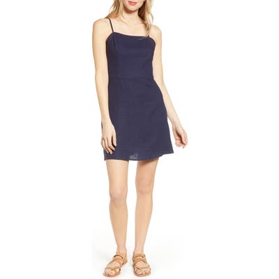 Bp. Floral Print Linen Blend Minidress