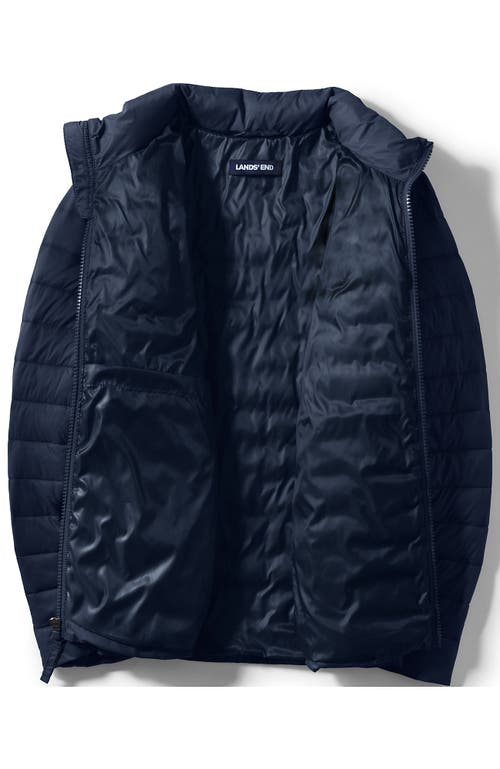 Shop Lands' End School Uniform Kids Thermoplume Jacket In Classic Navy