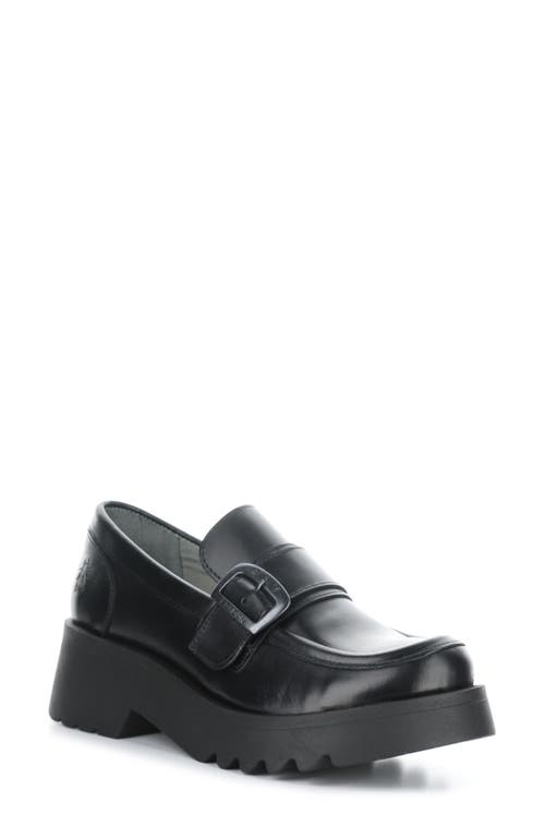 Maui Platform Loafer in Black