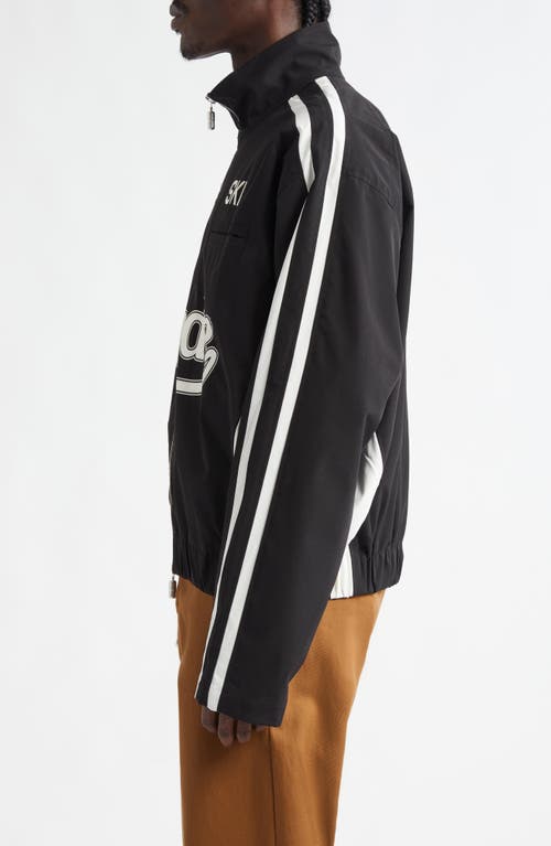 Shop Rhude Ski Logo Track Jacket In Black/white