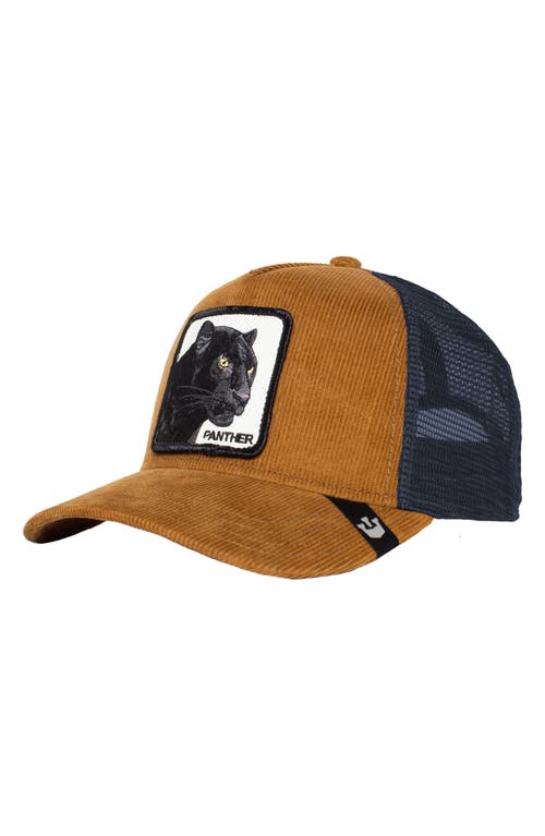 Goorin Bros. Panthuroy Panther Patch Corduroy Trucker Hat in Whiskey at Nordstrom