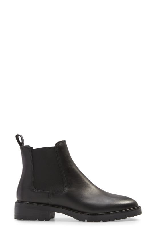 Shop Steve Madden Leopold Chelsea Boot In Black Leather