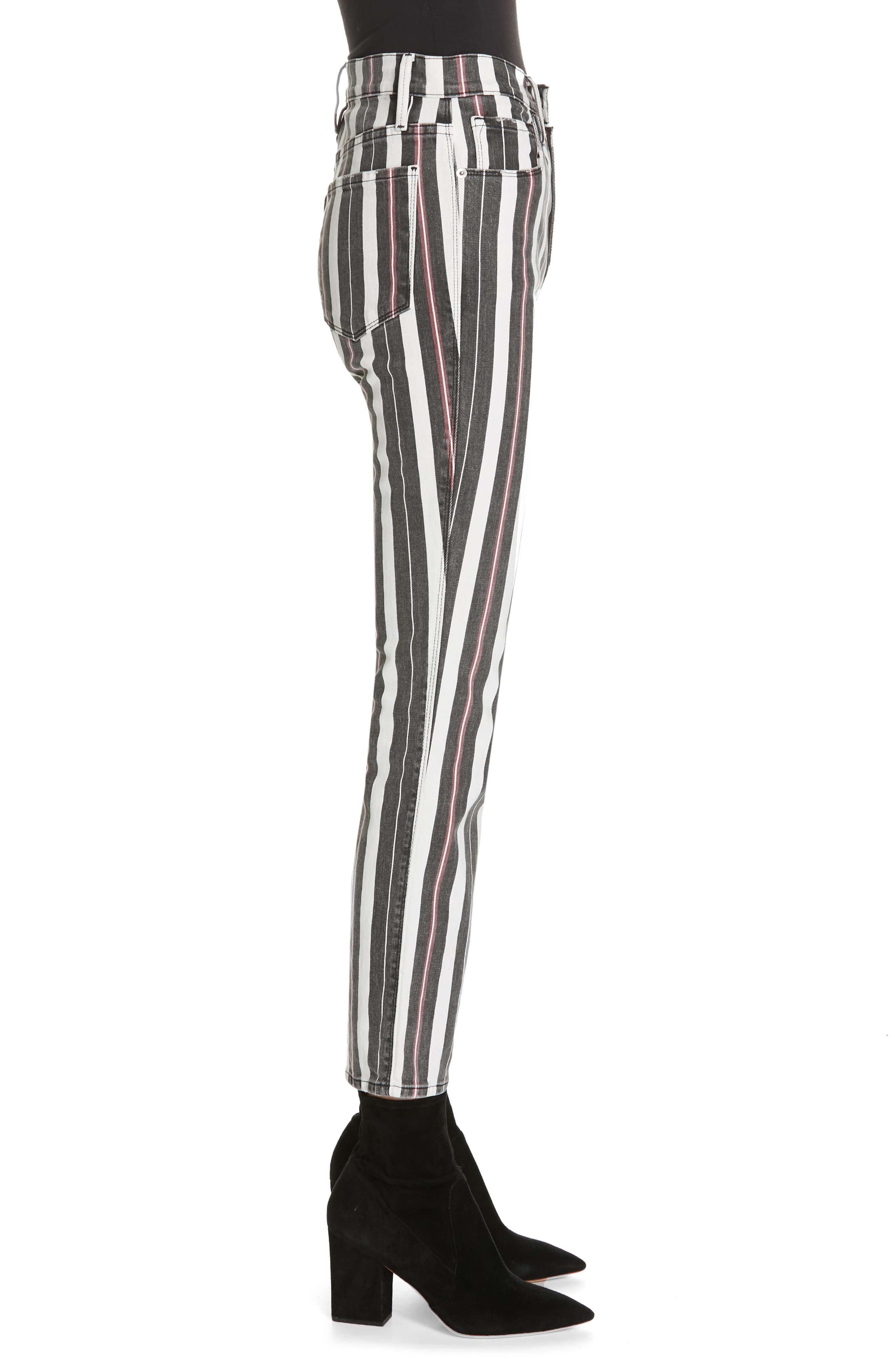 frame le sylvie band stripe jeans
