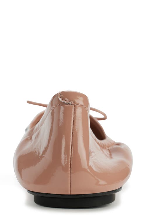 Karl Lagerfeld Paris Velma Metallic Ballet Flat In Blush