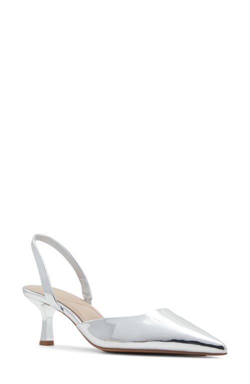 ALDO Gavedessi Slingback Pointed Toe Pump Silver at Nordstrom,