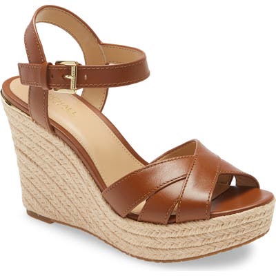 Michael Michael Kors Suzette Platform Wedge Sandal, Brown