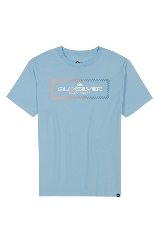 Quiksilver Kids' Checkbox Graphic T-shirt In Sky Blue
