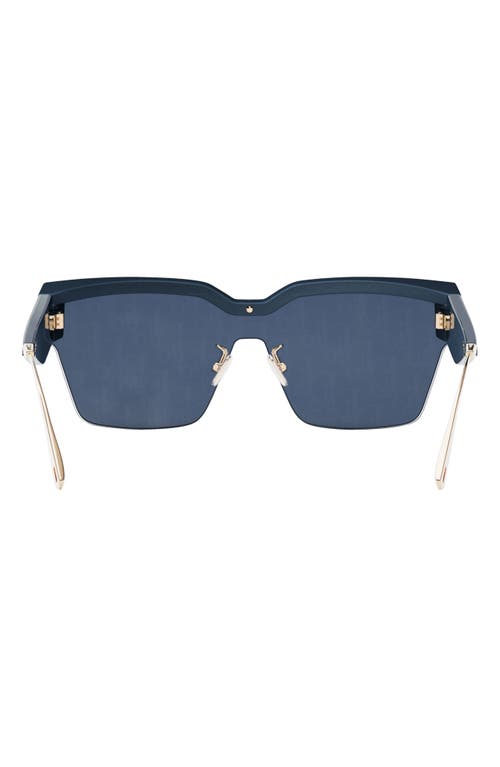 Shop Dior 'club M4u 00mm Shield Sunglasses In Shiny Blue/blue Mirror