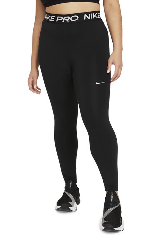 Nike Pro 365 Leggings in Black/White at Nordstrom, Size 2X