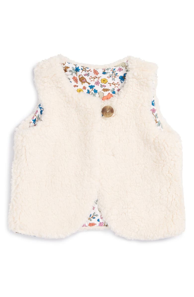 Mini Boden Reversible Fleece Vest (Baby Girls & Toddler Girls) | Nordstrom