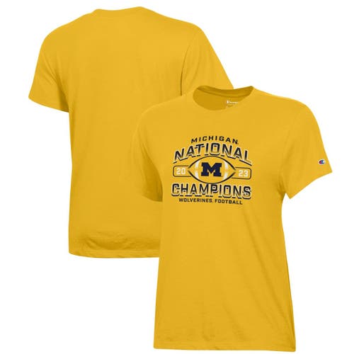 Champion Women's Champion Maize Michigan Wolverines College Football ...