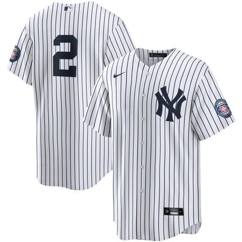 Women's New York Yankees Aaron Judge Majestic Threads White Pinstripe  3/4-Sleeve Raglan Player Name & Number T-Shirt