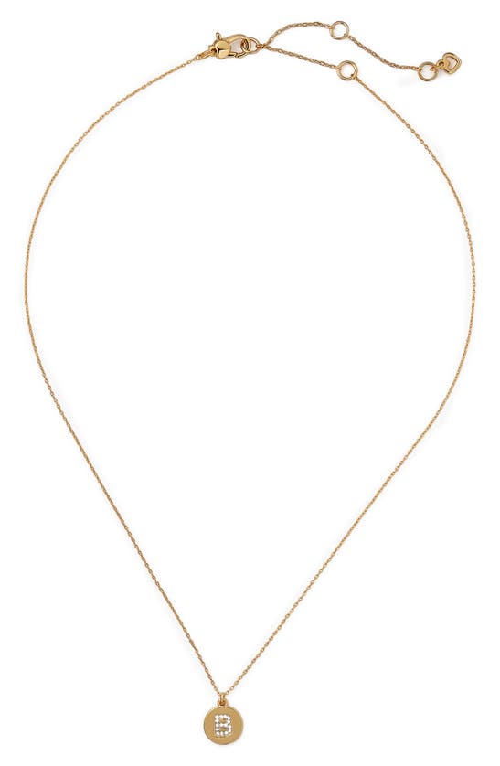 Kate Spade 'one In A Million' Initial Pendant Necklace In Clear/ Gold B