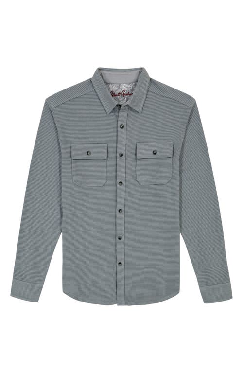 Shop Robert Graham Brunner Knit Button-up Shirt In Slate Blue