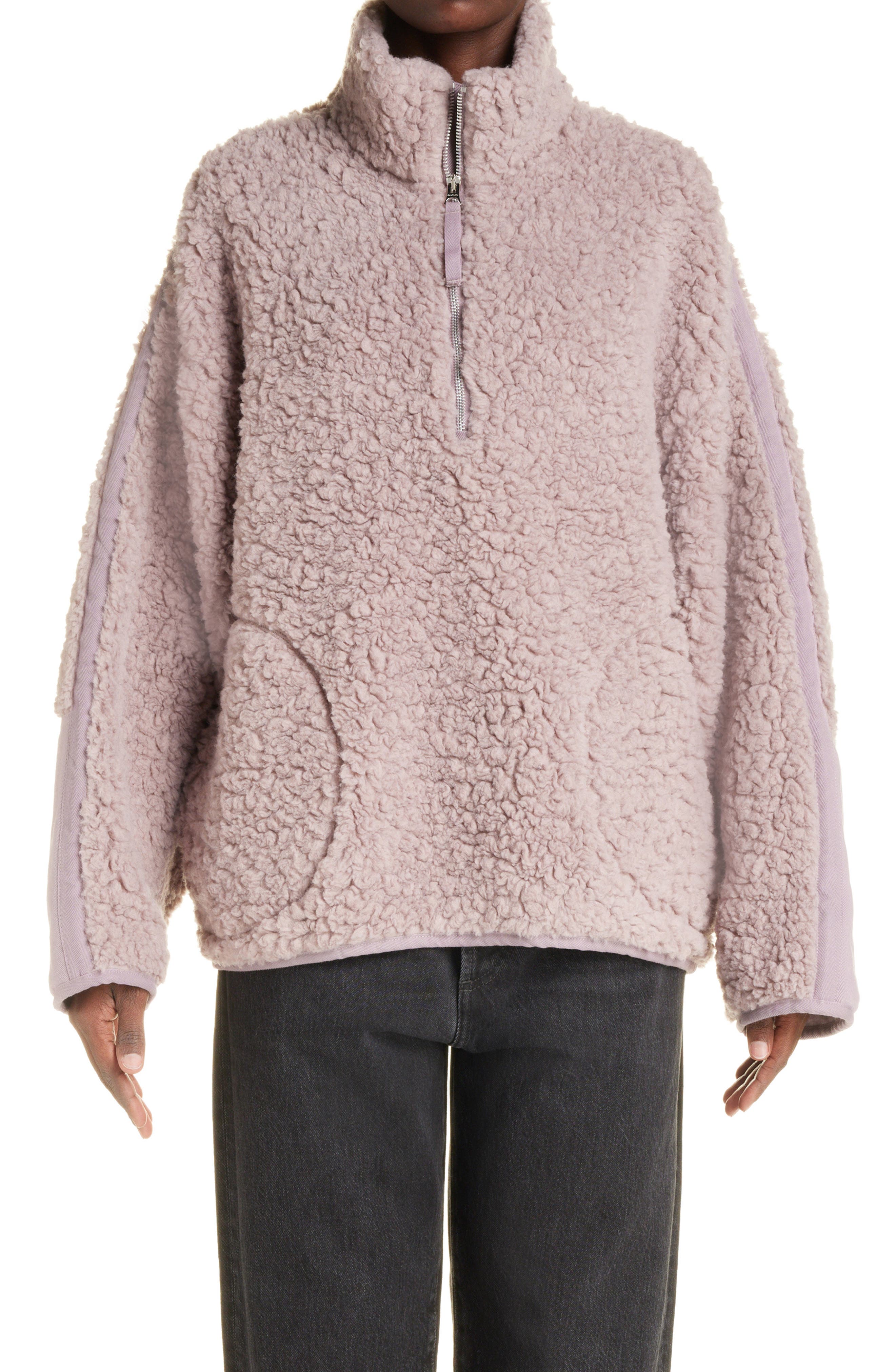 Acne Studios Fedda Teddy Half Zip 